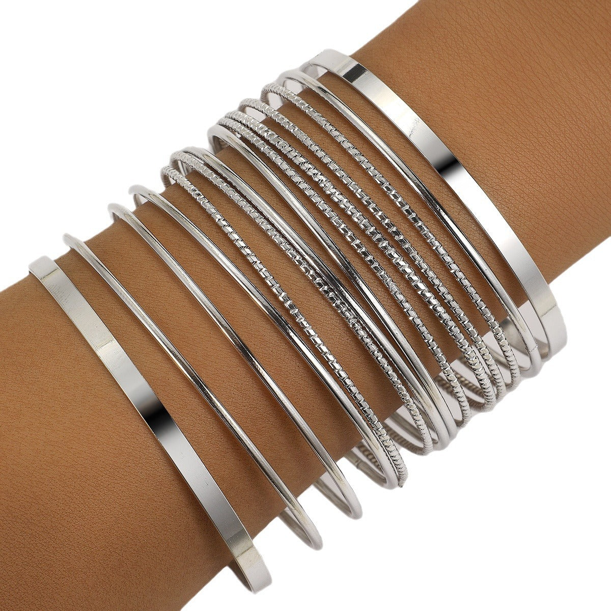 Wholesale Zinc Alloy Exaggerated Wide Face Bracelet Set